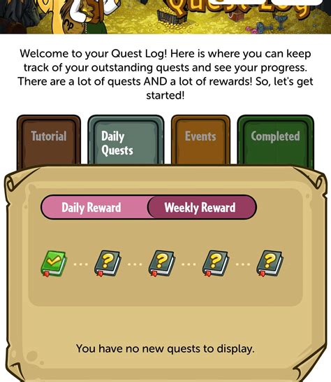 neopets weekly quest rewards.